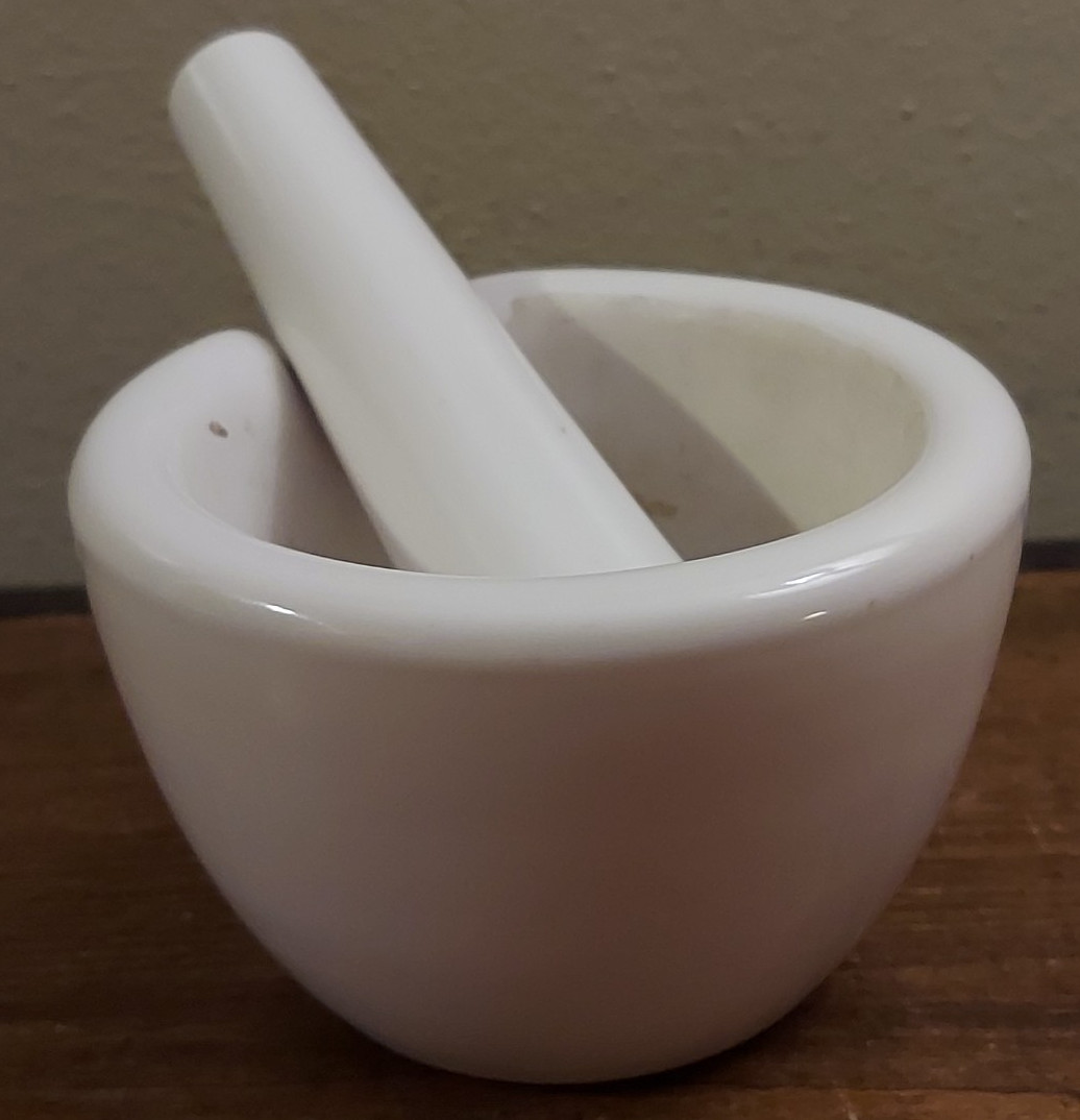 VTG Coors USA Porcelain Mortar & Pestle 522-1 Pharmacy Apothecary Lab Small