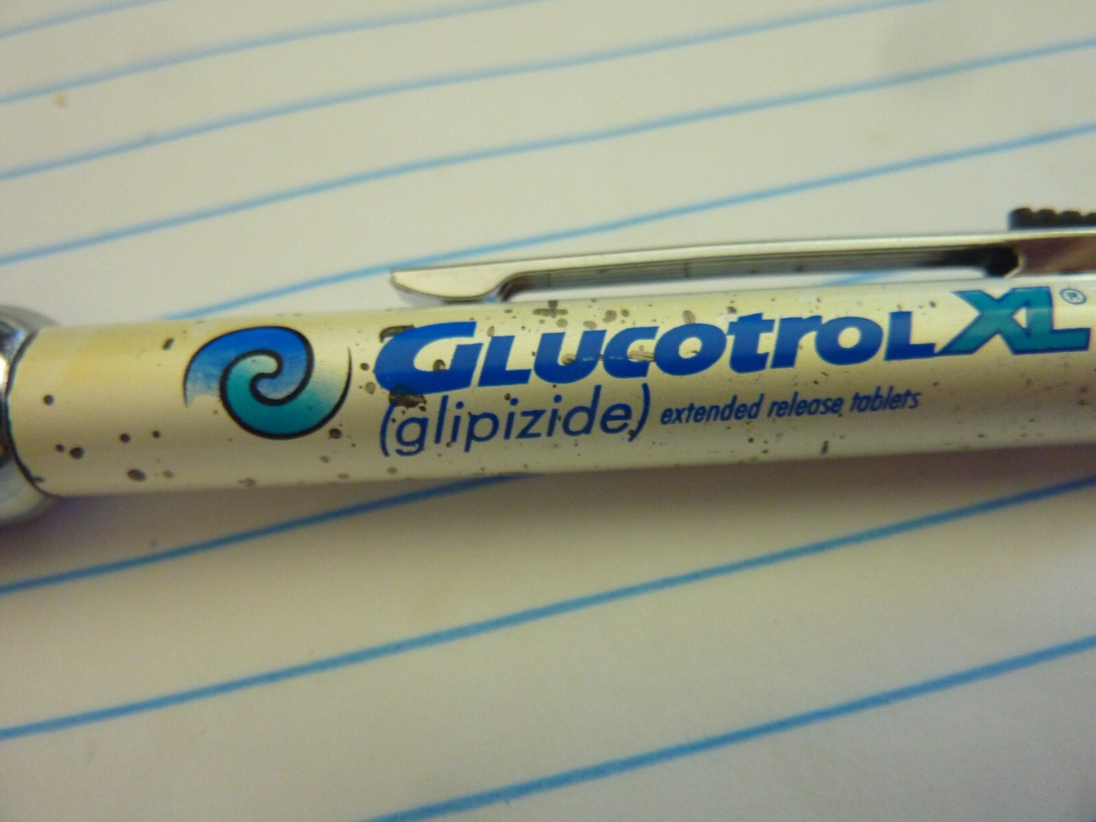 Drug Rep GLUCOTROL XL Pen Collectible Metal Black/Red/Pencil/Stylus RARE