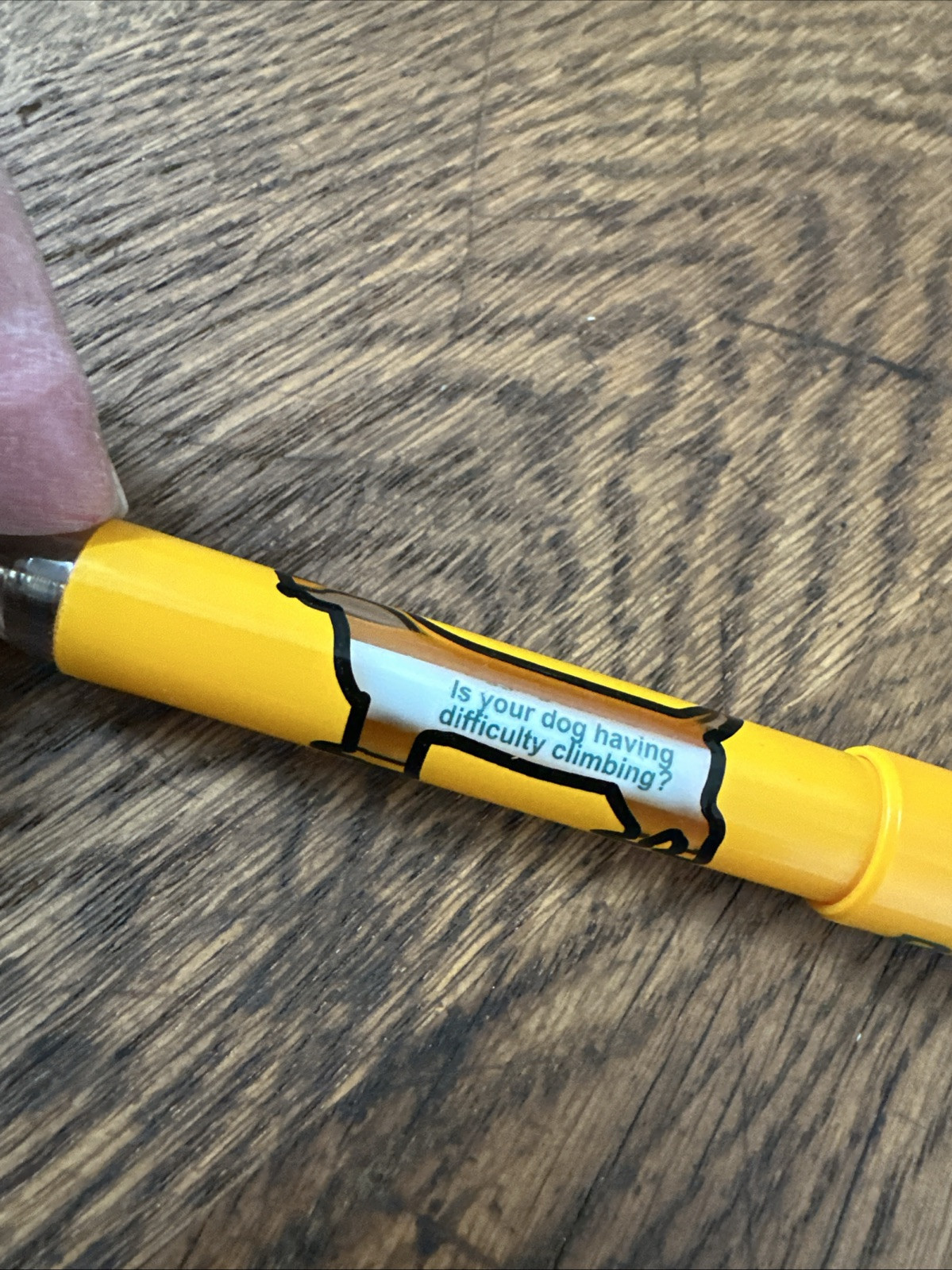Drug Rep Pen Collectible Pfizer RIMADYL yellow Plastic