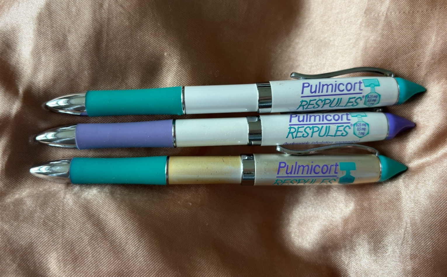 Pulmicort- Set of 3 Multicolor-Pharmaceutical Drug Rep Pen