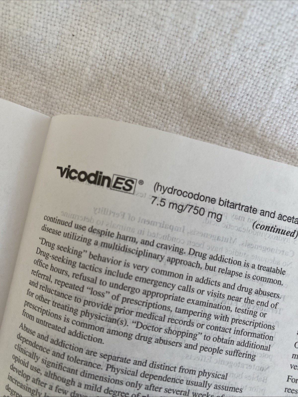 Rare Vicodin News Release 2012 Reformulation Abbott Drug Rep HP ES Opioid Pharma