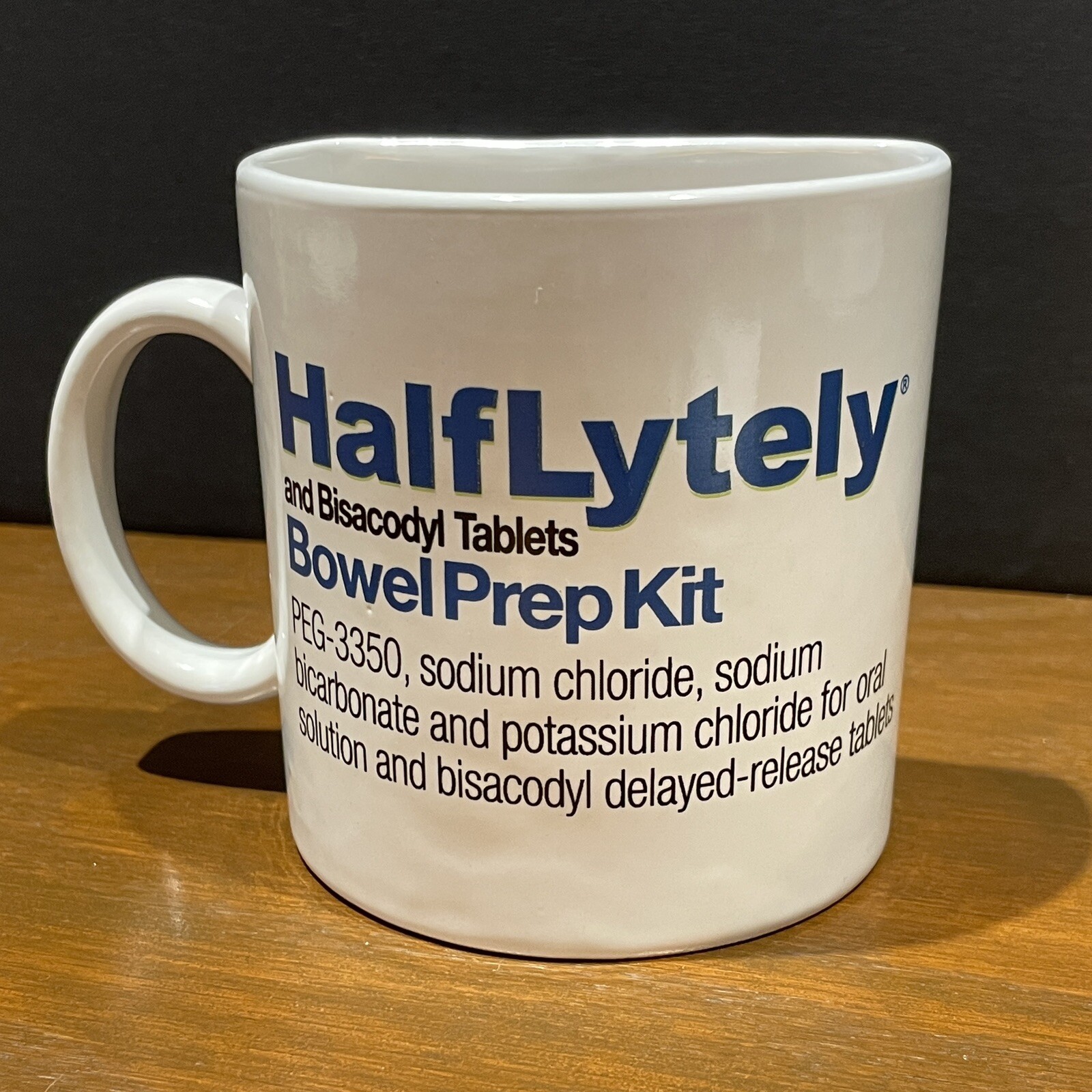 HalfLytely Drug Rep Advertising Pharma Bowel Prep Mug Coffee Cup Doctor Gastro