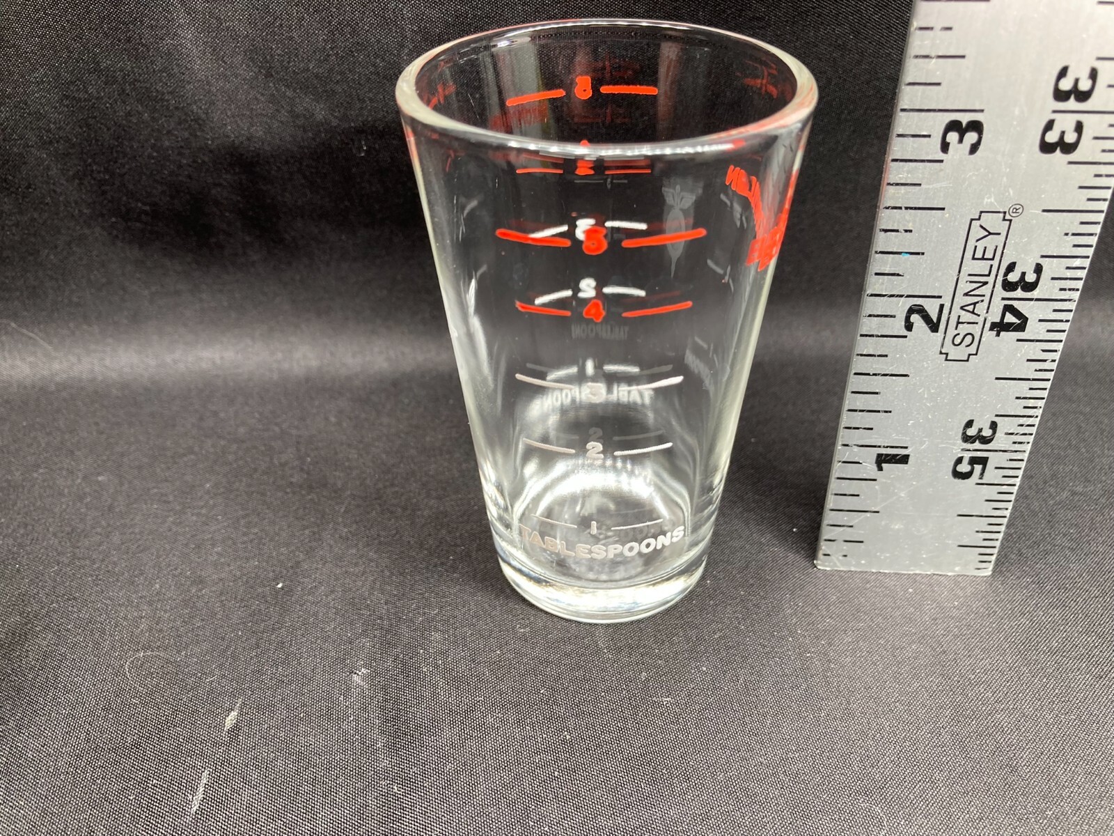 Vintage Elixophyllin Dose Measuring Glass Advertising Medicine Hazel Atlas