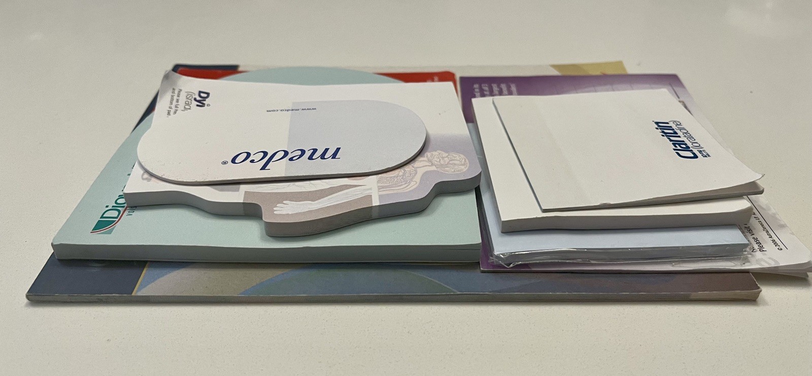 8 Pharmaceutical Notepads + 1 Ruler (Claritin, Nexium, Diovan, and more)