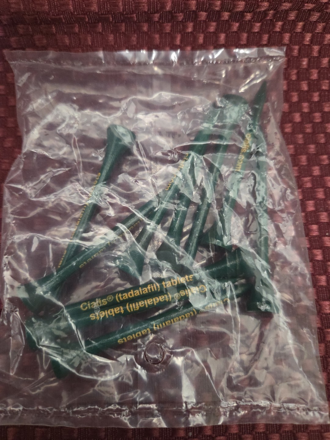 10 Vintage Drug Rep Promotional Golf Tees “Cialis” Wooden New In Package