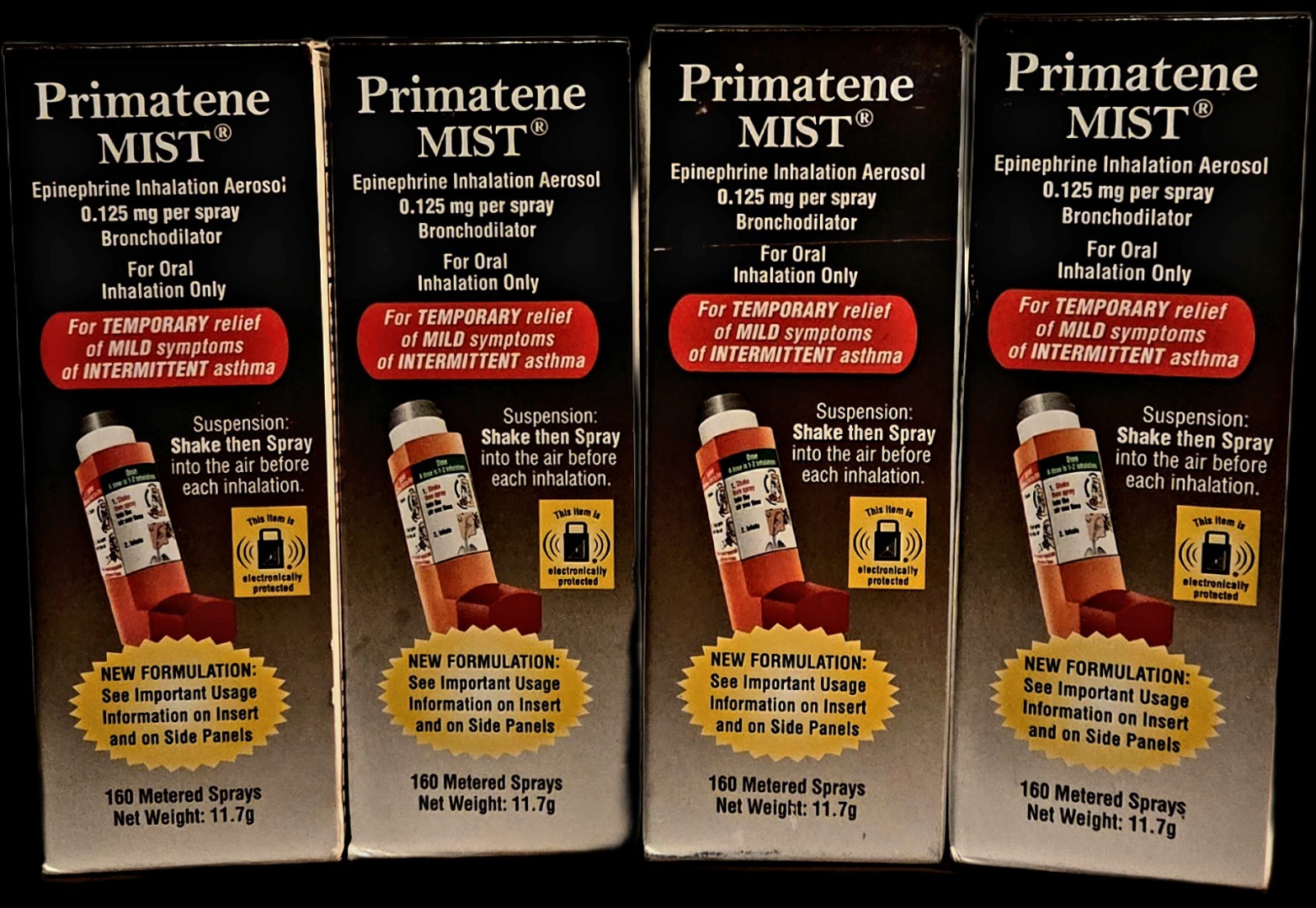 4 Primatene Mist Epinephrine Inhalation Aerosol Bronchodilator 160 Sprays 12/26+