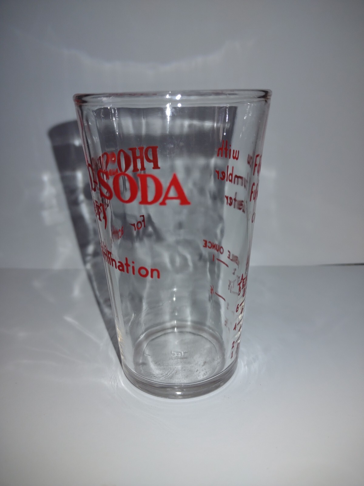 Vintage Fleet Phospho-Soda Buffered Laxative Glass 3OZ Dosing Cup ADVERTISING