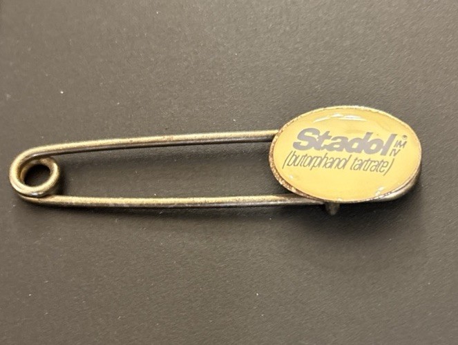 Vintage Pharmaceutical Advertising Large Safety Pin – Stadol