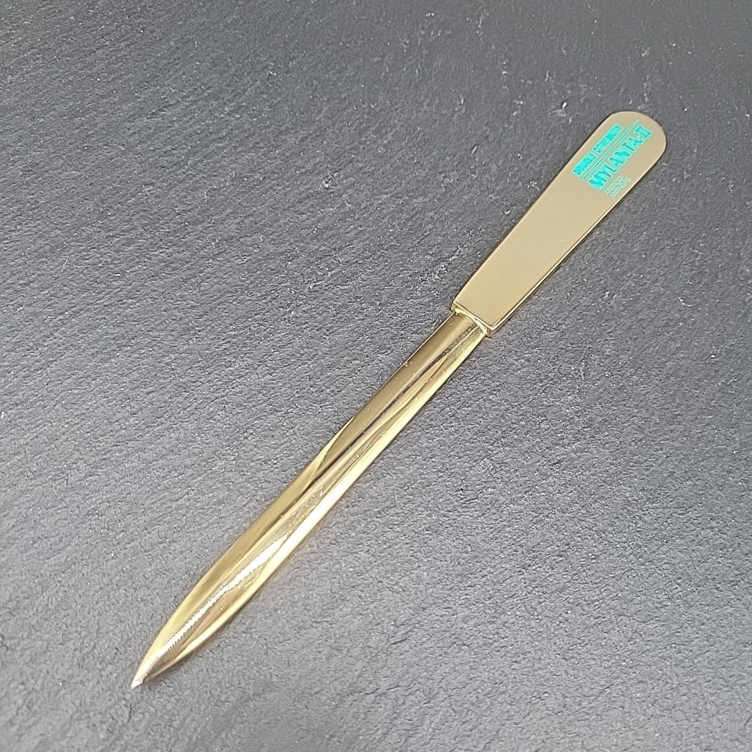 Mylanta-II Double Strength Antacid Anti-Gas Metal Letter Opener Vtg Advertising