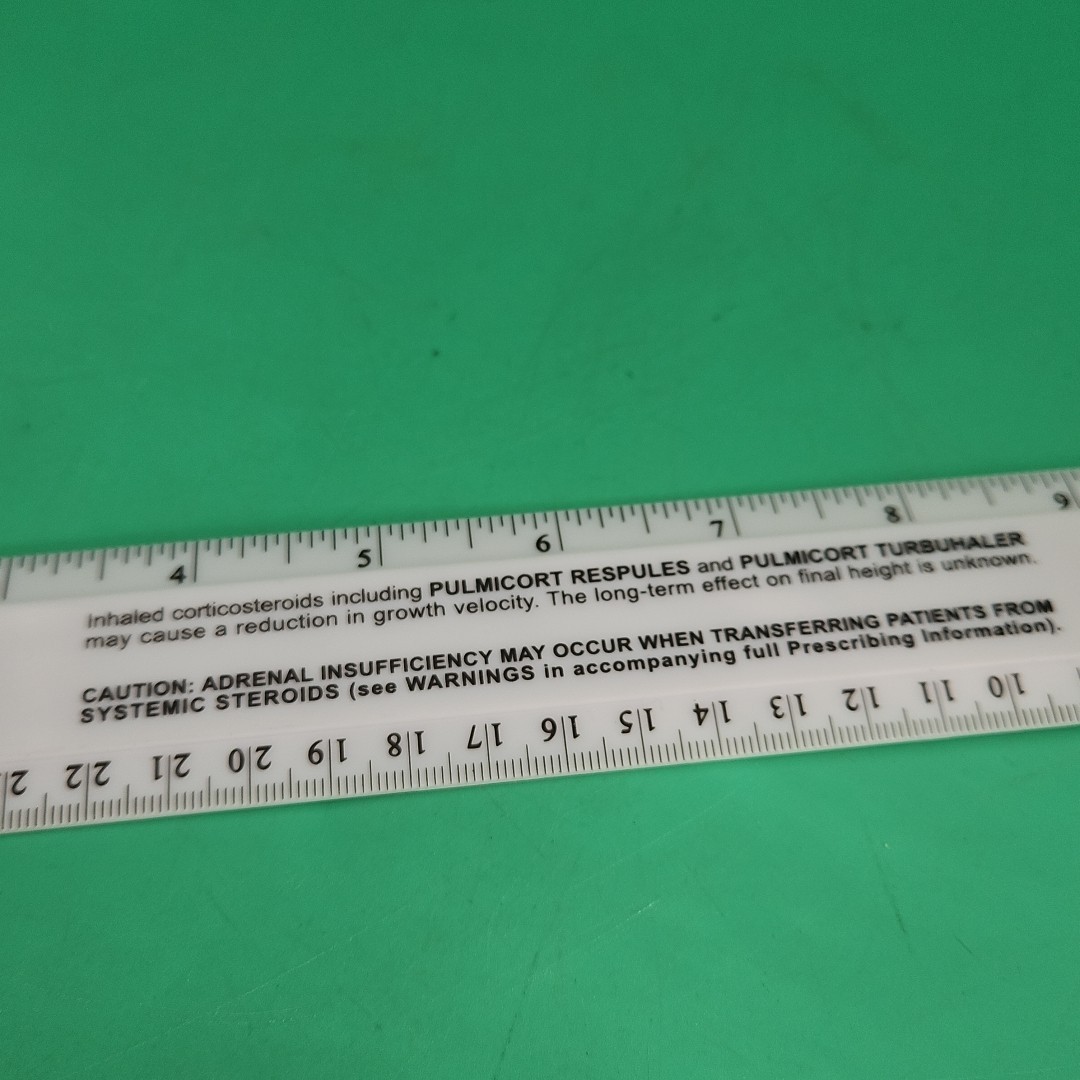 Pulmicort Pharmaceutical Drug Rep Collectible Ruler 12″ Vintage Promo