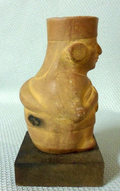 Tinactin Drug Rep Mochica Medicine Man Peru Red ware Clay Figure