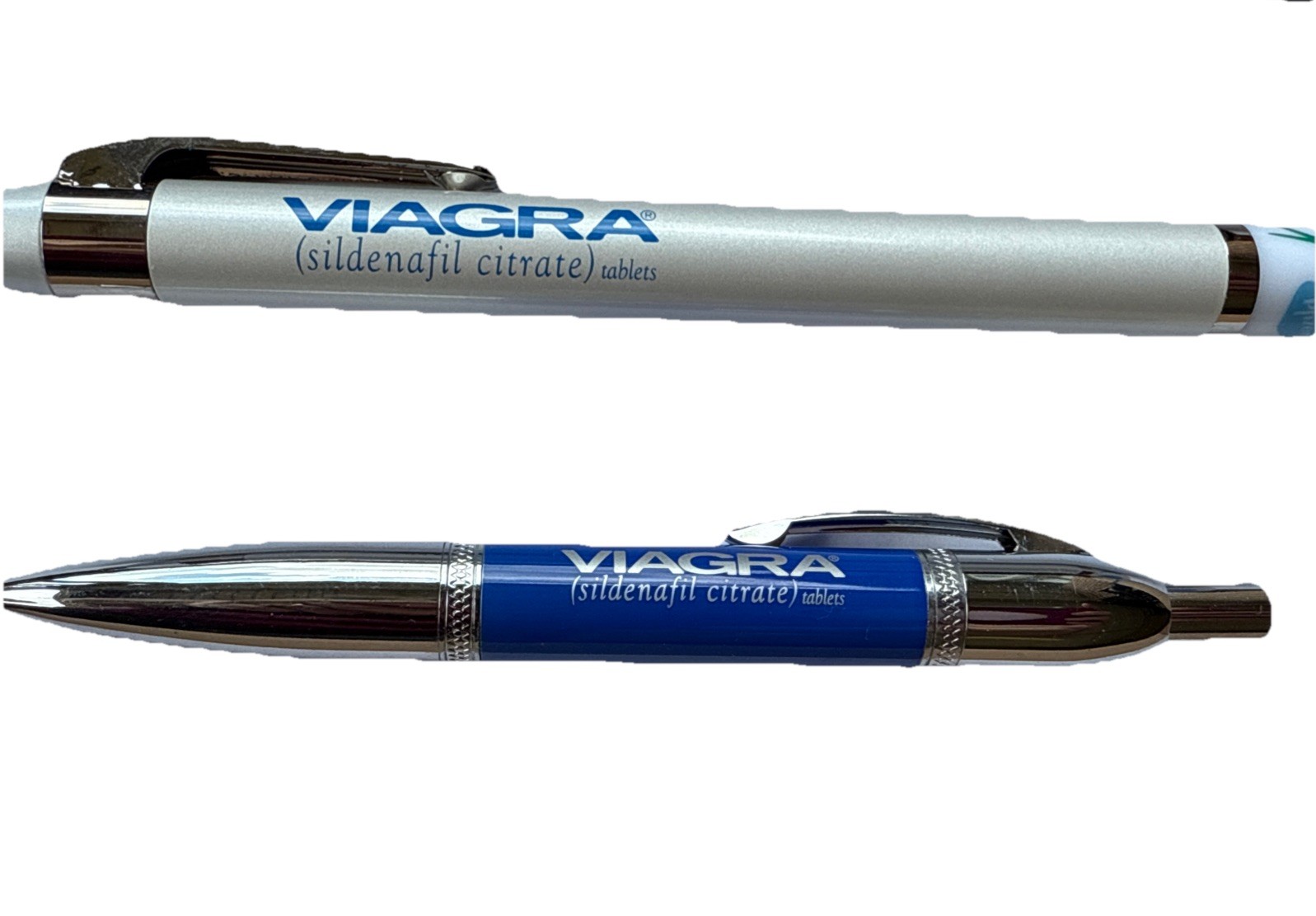 Rare Lot Viagra Pharmaceutical Metal Pen Drug Rep Advertising & Pen Light READ