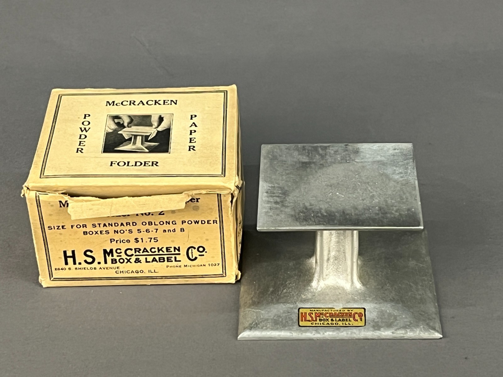 Vtg McCracken Powder Paper Folder No. 2 Pharmaceutical Rx in Box; Unused (E6)
