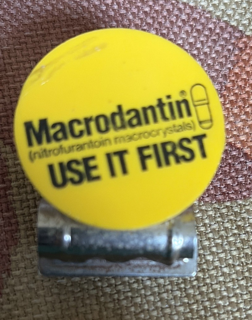 Vintage Drug Rep Pharmaceutical Promo Medical Ad Magnet w/clip – Macrodantin