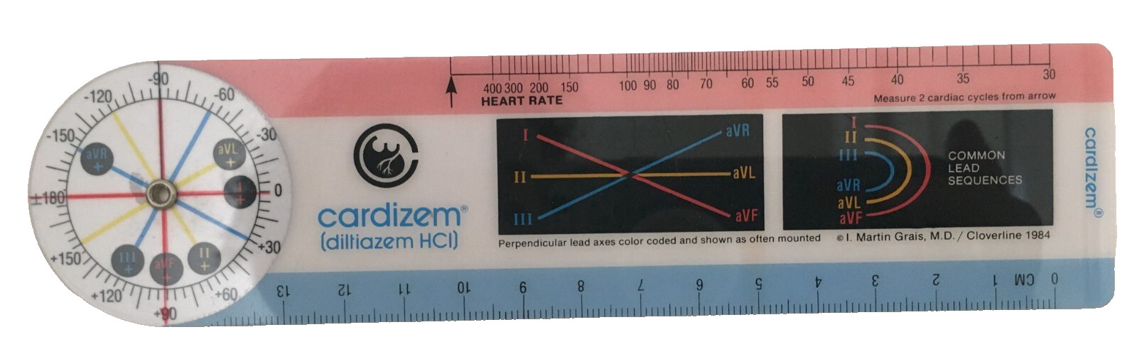 Cardizem diltiazem HCI Ruler Protractor Pharmaceutical Marketing Marion