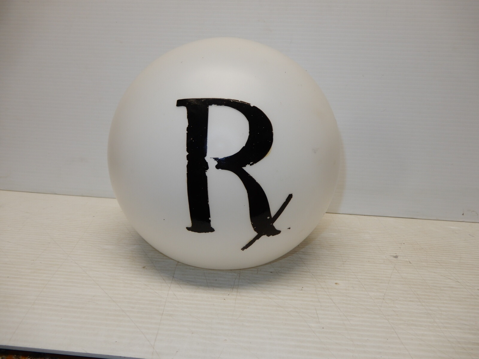 VINTAGE MILK GLASS LAMP SHADE GLOBE PHARMACY PRESCRIPTIONS APOTHECARY