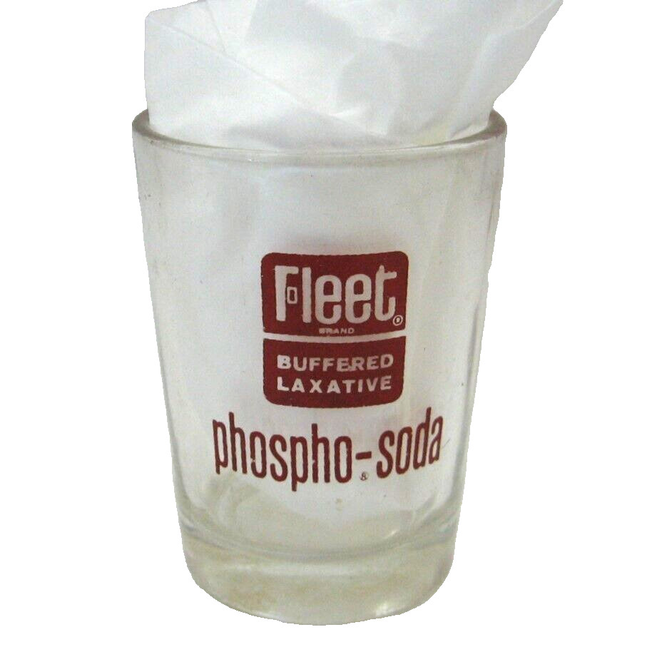 Vintage Fleet Buffered Laxative Phospho Soda Pharma Measuring Cup Shot Glass
