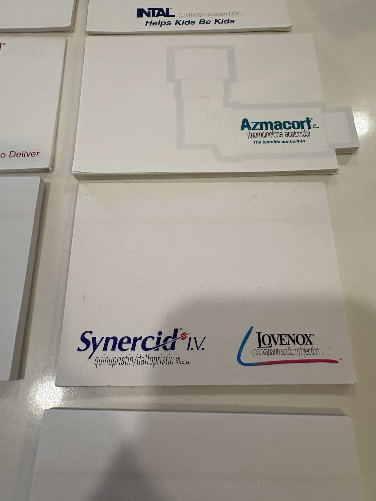 Drug Rep Pharma Swag Lot of Mixed Note Pads Lovenox Biogen Azmacort Intal Zagam