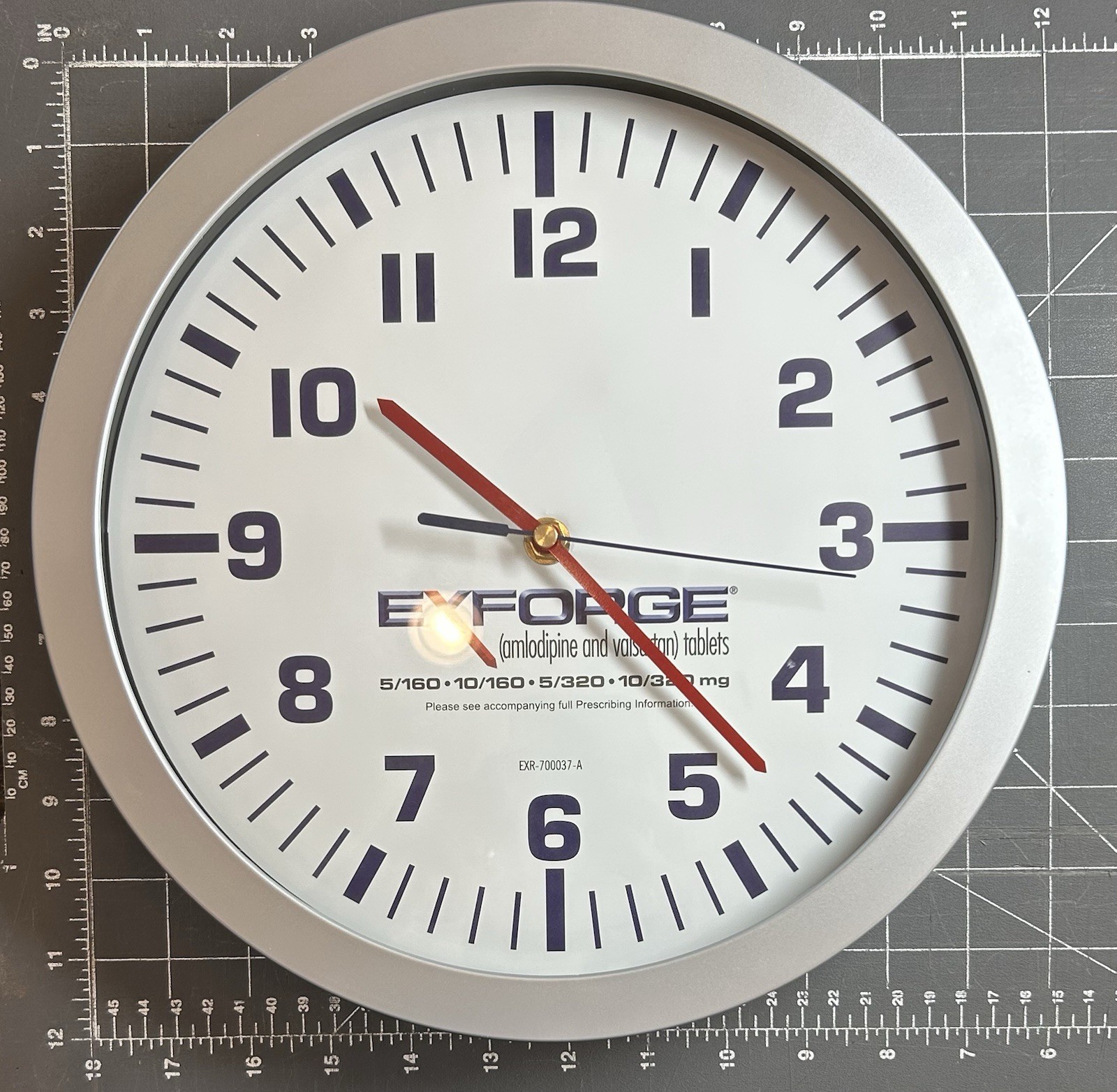 Exforge Novartis Pharmaceutical Advertising Promotional Drug Promo Wall Clock