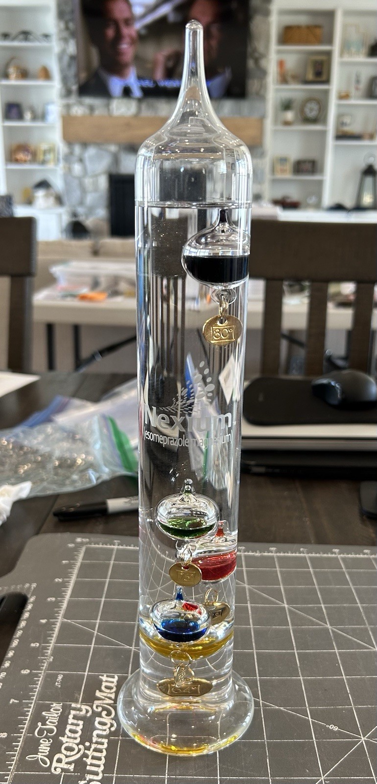 Nexium Purple Pill AstraZeneca AZ Pharmaceutical Advertising Galileo Thermometer