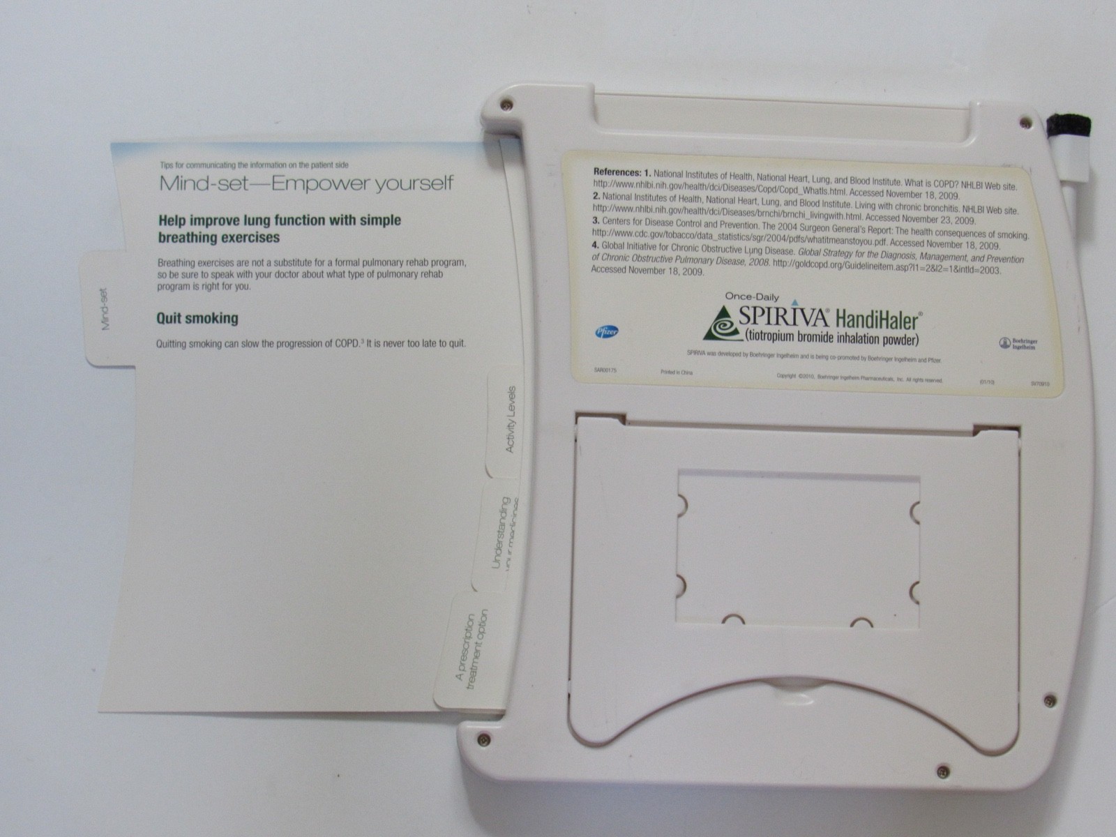 Spiriva COPD Medical Office Display Teaching Aid Drug Rep Pharmaceutical Promo