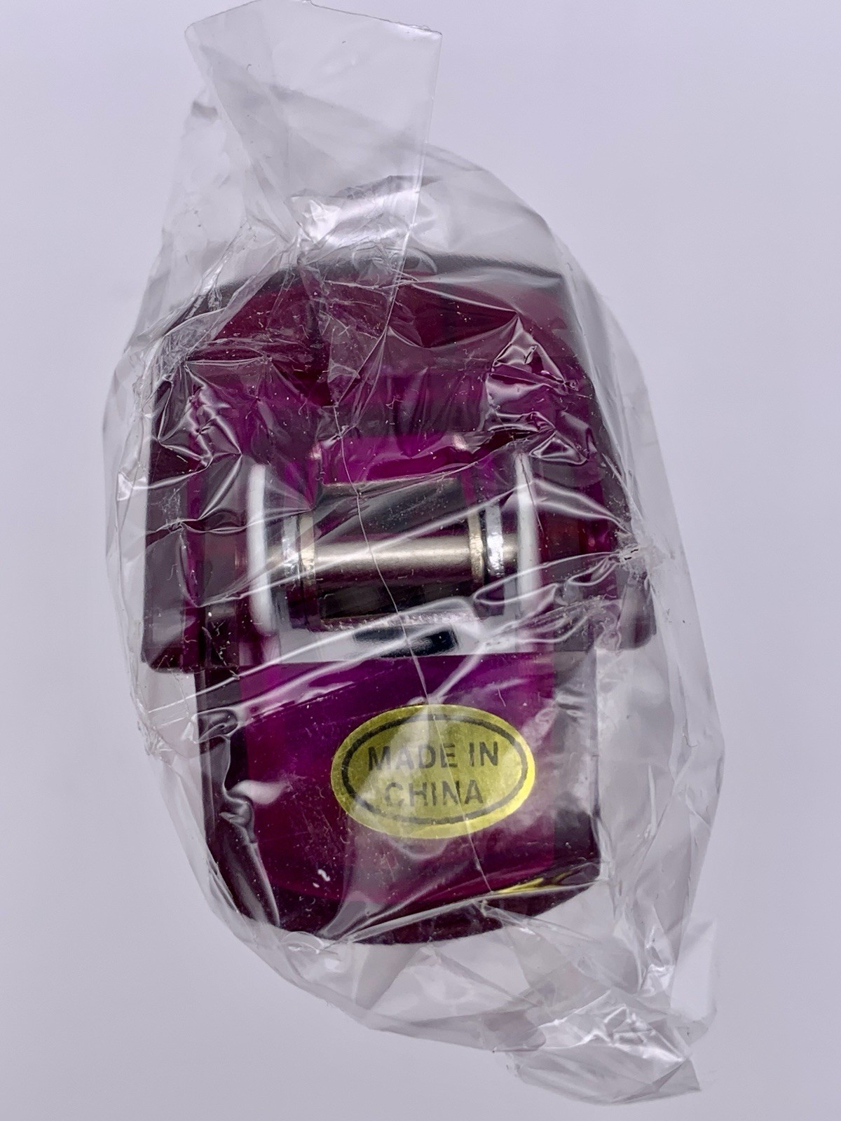 Vtg New in Box Xolair Purple Stapler Logo Both Sides, 6″ Upright Pharma Drug Rep