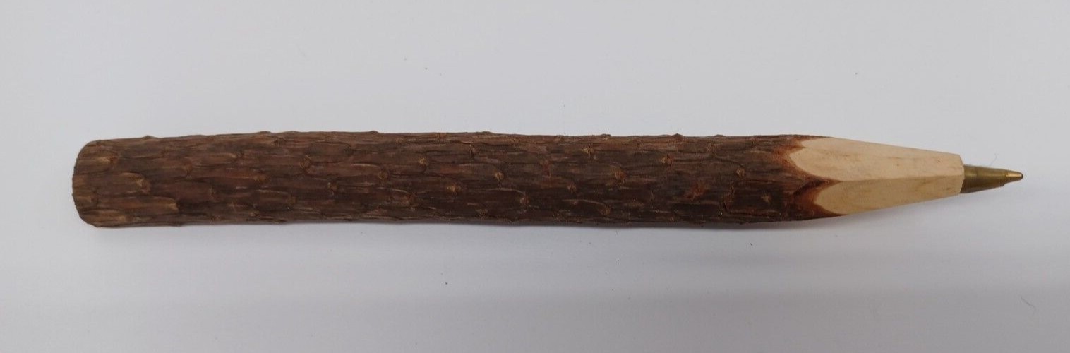 Synthroid Pharmaceutical Drug Rep Advertising Collectible Wood Bark Pen