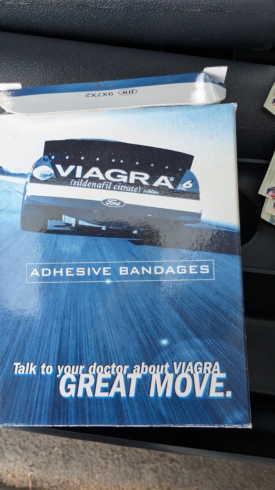 Vintage Viagra – Bandages in Original Box – Gag Gift Pfizer Drug gift – NASCAR 6