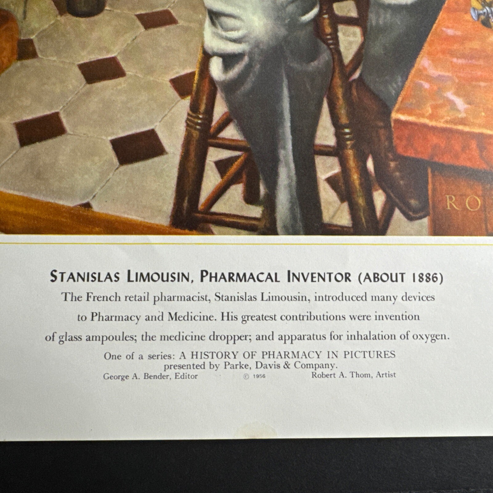 A HISTORY OF PHARMACY IN PICTURES 1954 PRINT#34 Great Gift For Doctor 22″×18″