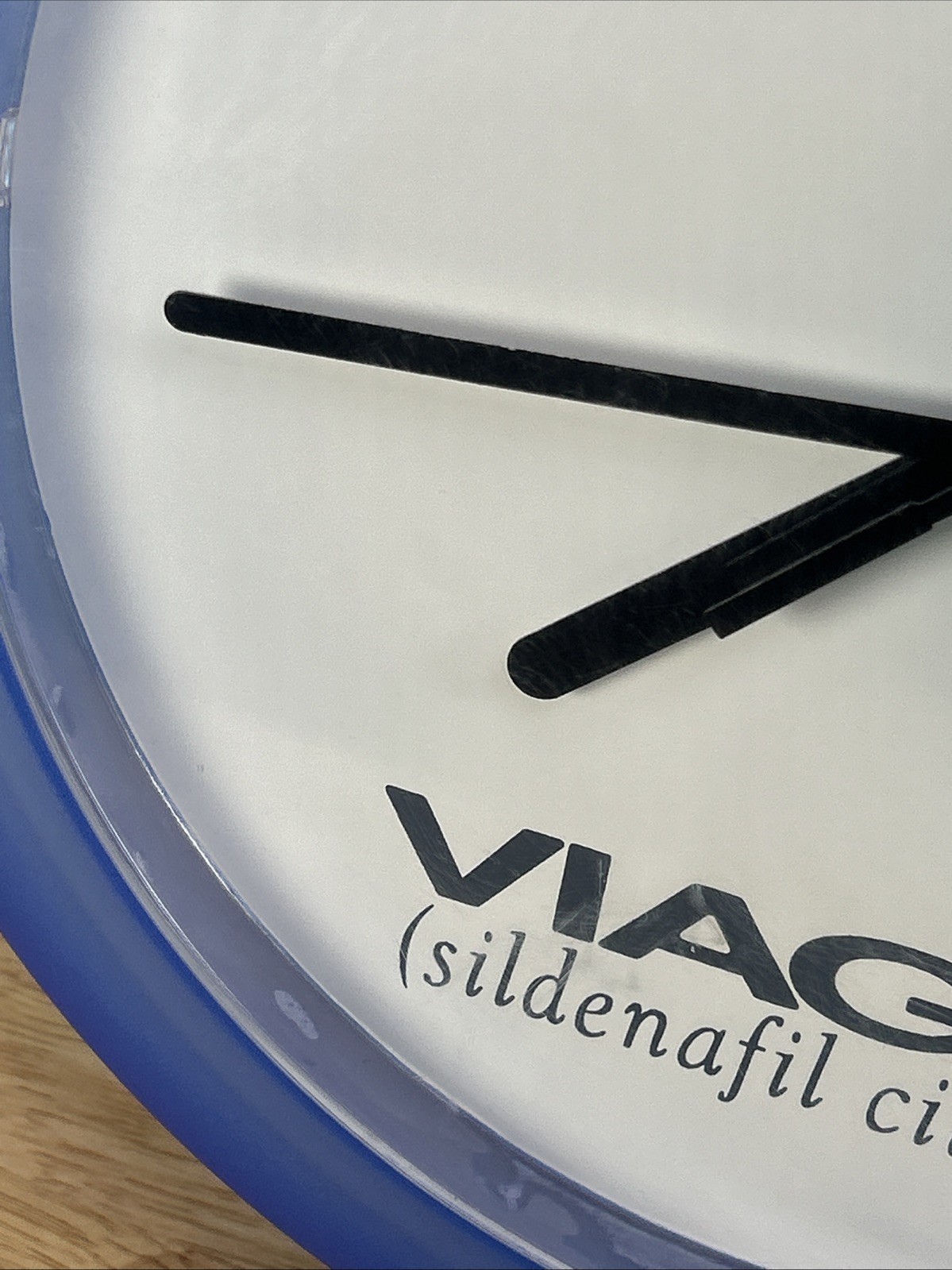 Viagra Clock Pfizer Blue White Drug Rep Marketing Promo Pharma Advertising Vtg