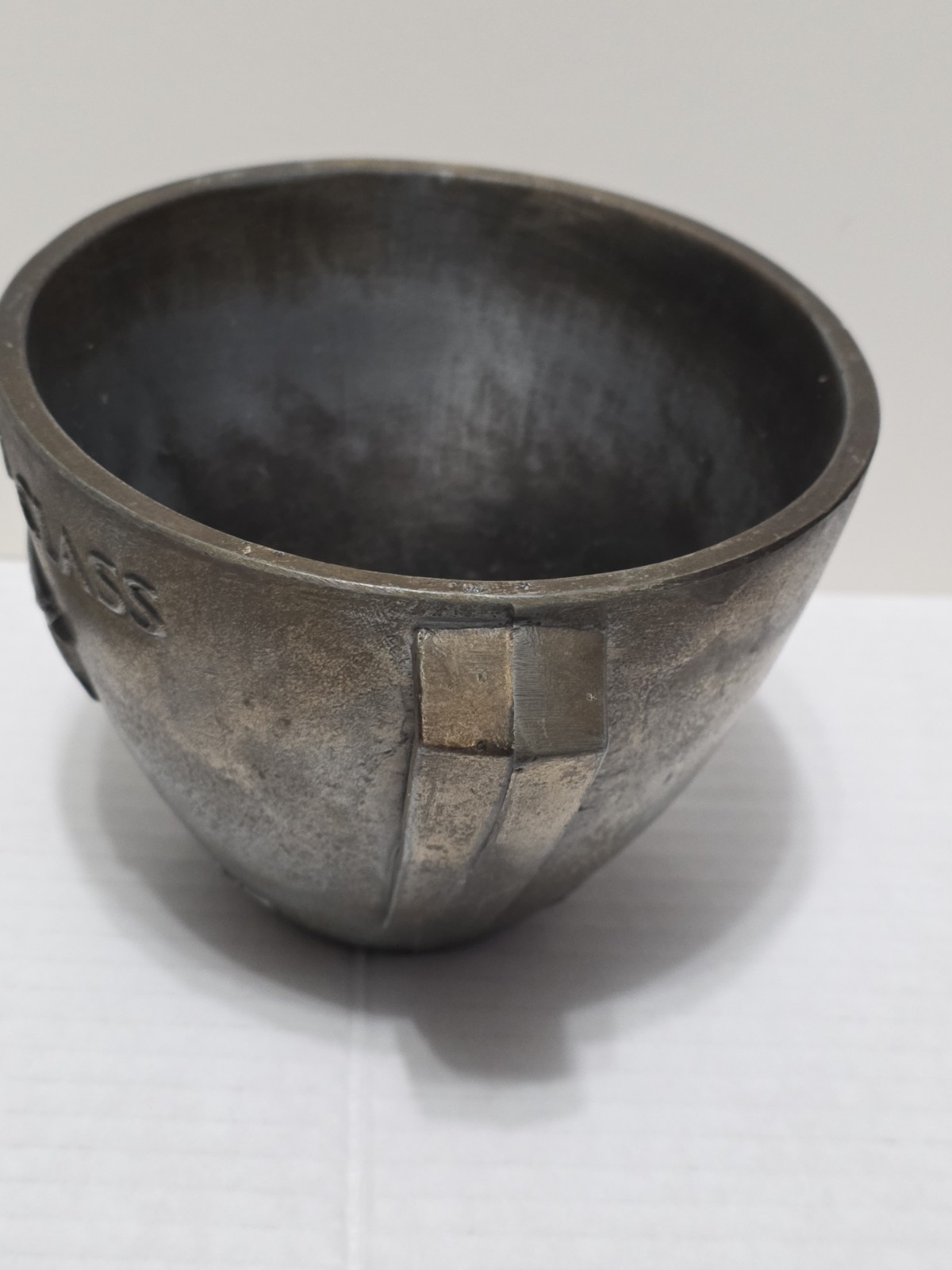 Vintage 1967 Cast Iron Pharmacy Class Mortar & Pestle Rx Graduation