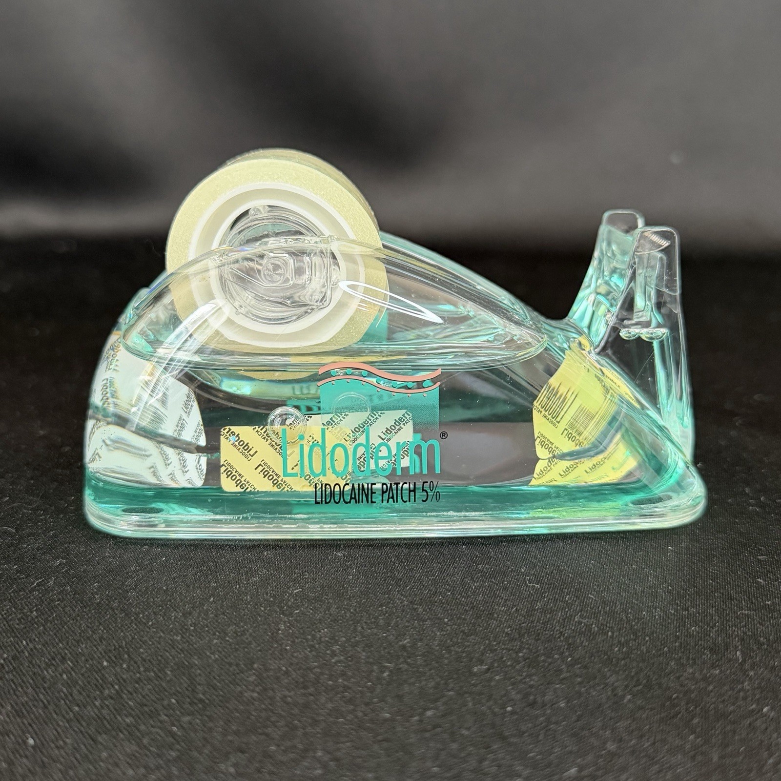 Drug Rep Lidoderm Lidocaine Patch Tape Dispenser Pharmaceutical Collectible Vtg