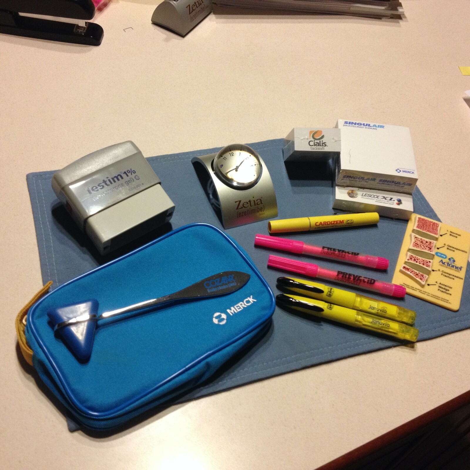 Assorted drug rep collectables
