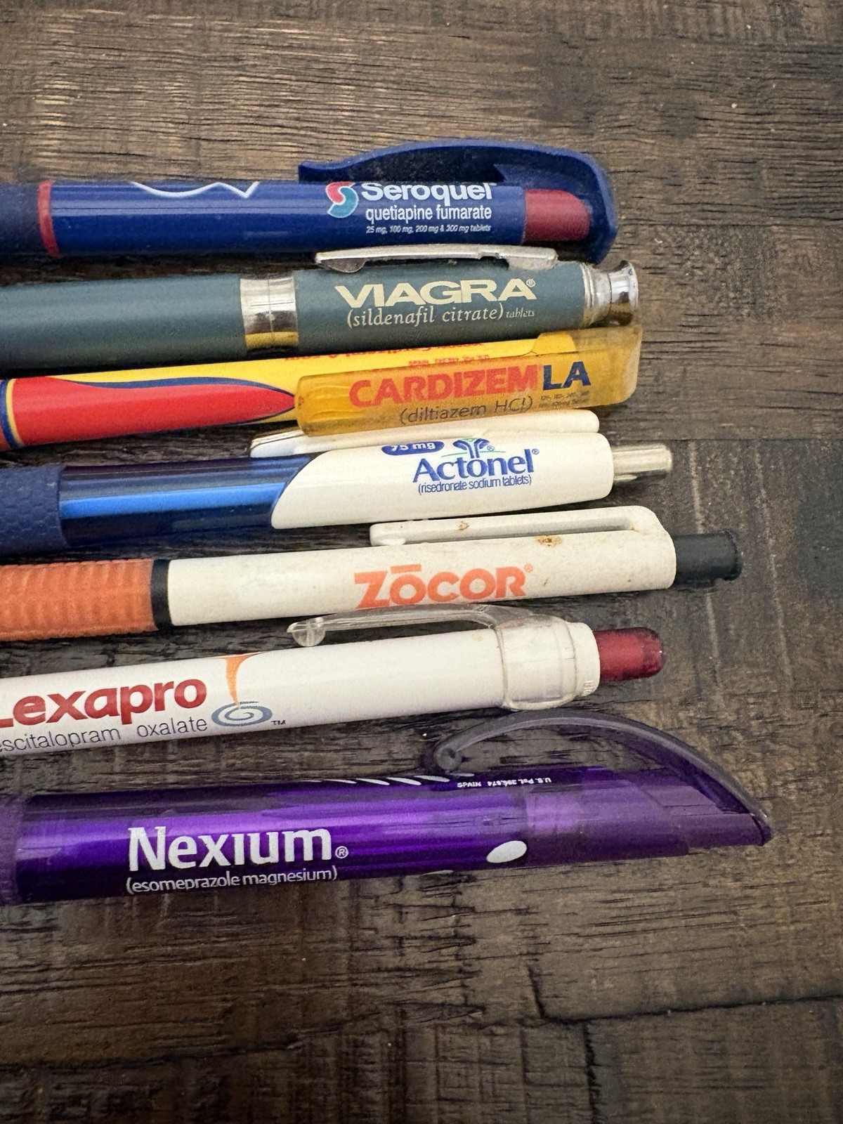 Pharmaceutical Promo Drug Rep Pens Lot Viagra Seroquel Lexapro Actonel