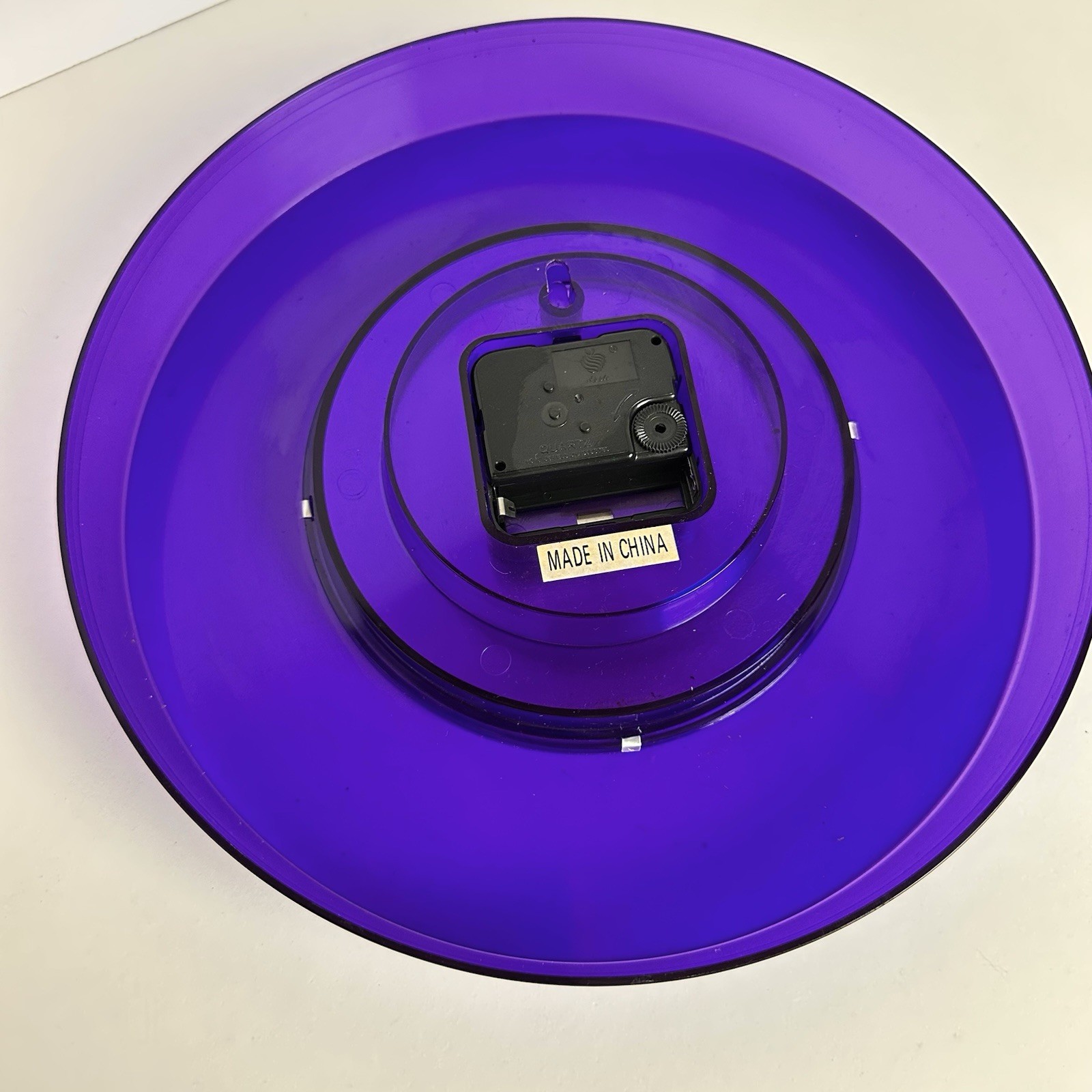 Vintage Z-Pak Pharmaceutical Drug Rep Advertising Clock 10.5” Purple