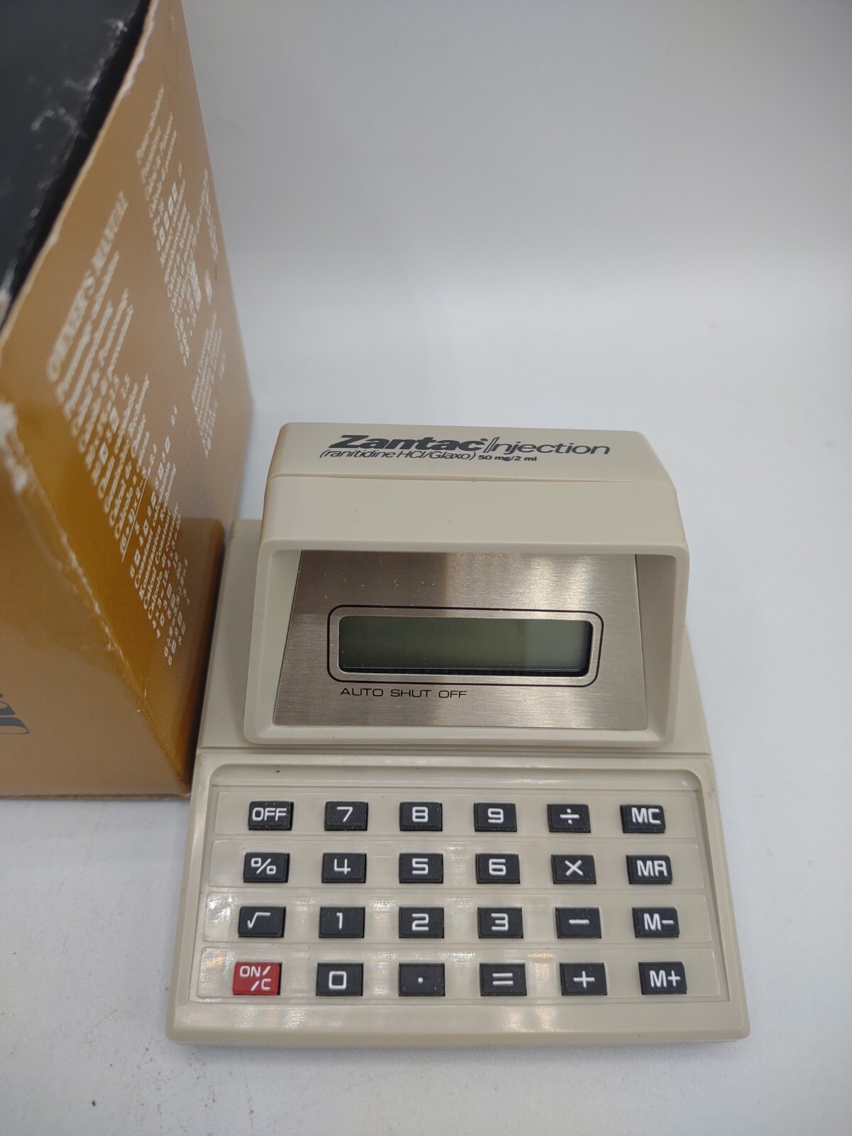 Drug Rep Zantac Ranitidine Glaxo Pharma Advertising Computer Calculator Vtg 80s