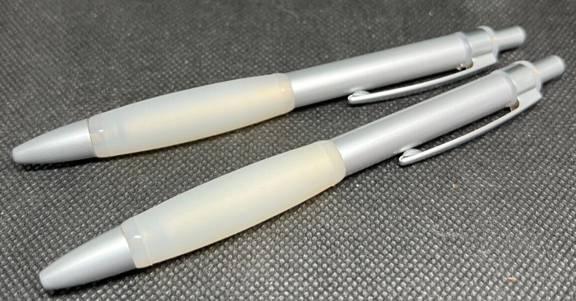 LOT of 2 ENBREL Heavy Metal Medical Drug Rep Pharmaceutical Pens Advertising