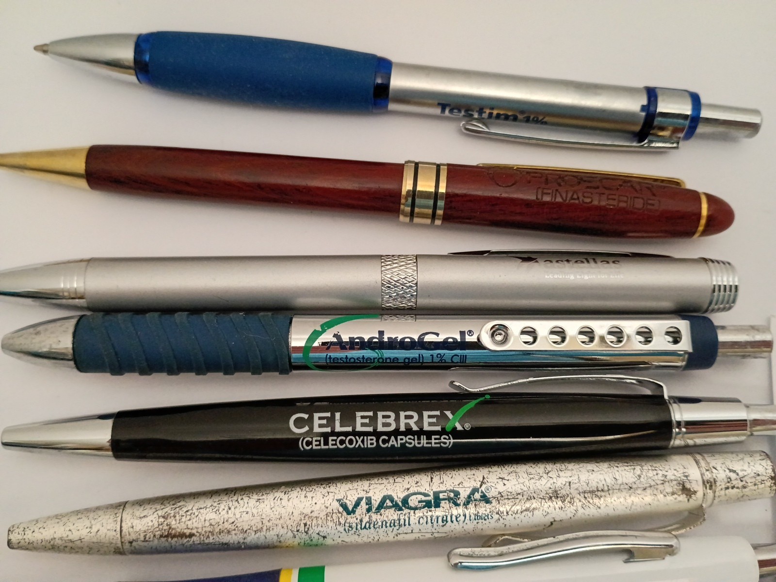 Lot 12 Big Pharma Drug Rep Pens Viagra Zyrtec Flomax AndroGel READ DESC.