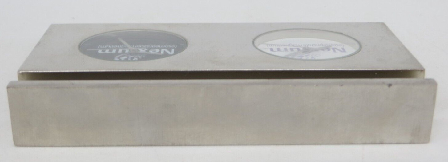 Drug Rep Promo Nexium Dual Clock / Business Card Holder promotional item