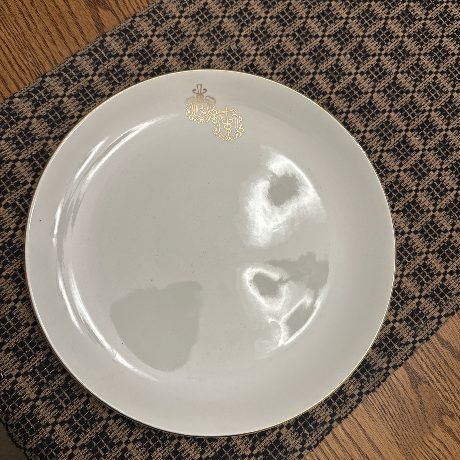 Vintage Pharmacy Rx Apothecary Porcelain Plate By Owens-Illinois