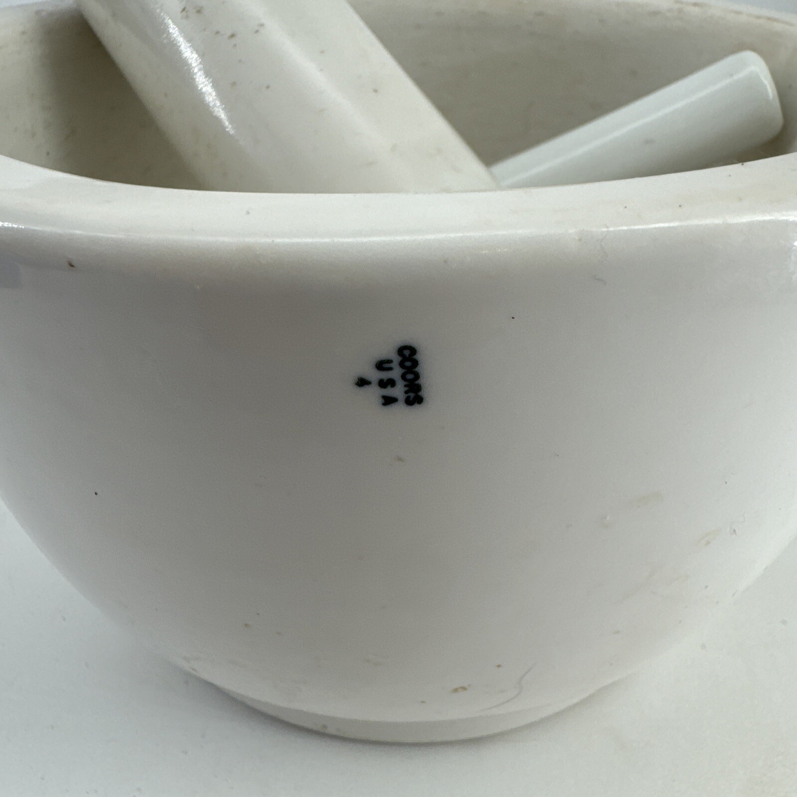 Coors USA 4 Lrg Porcelain Mortar/Pestle Medicine bowl Pharmacy Science Lab solid