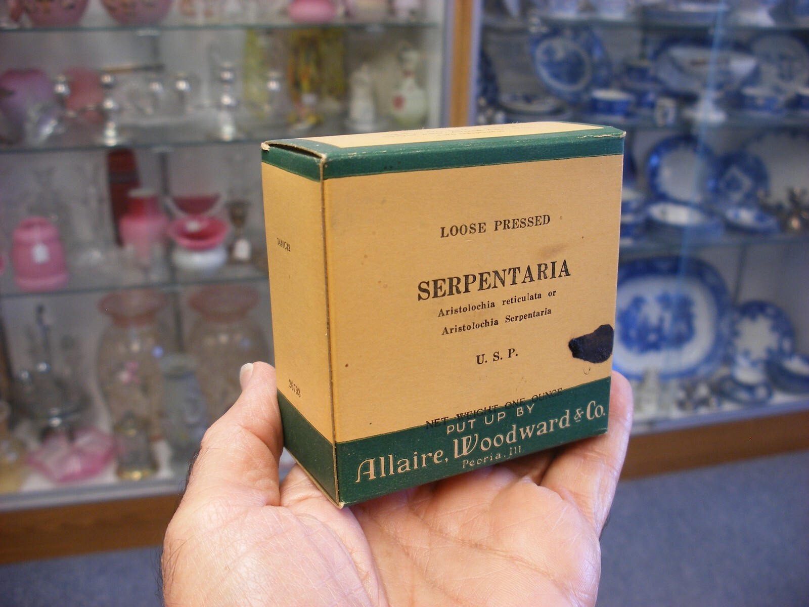 Vtg Medical Pharmacy Quack Cure Serpentaria Snakeroot Allaire Woodward Peoria IL
