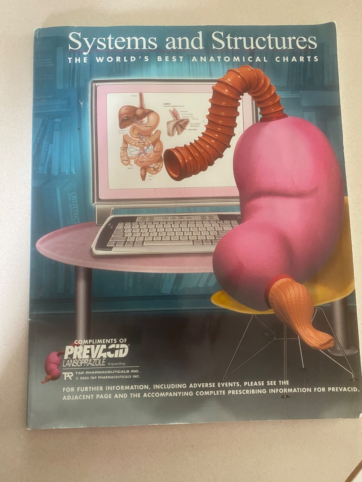 Drug rep 14″X11″ book bound Anatomic Charts