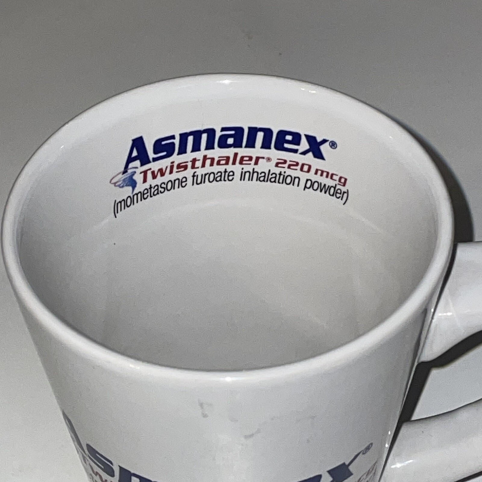 Asmanex Asthma Advertising Coffee Mug Cup Pharmaceutical Prescription Drug Rep