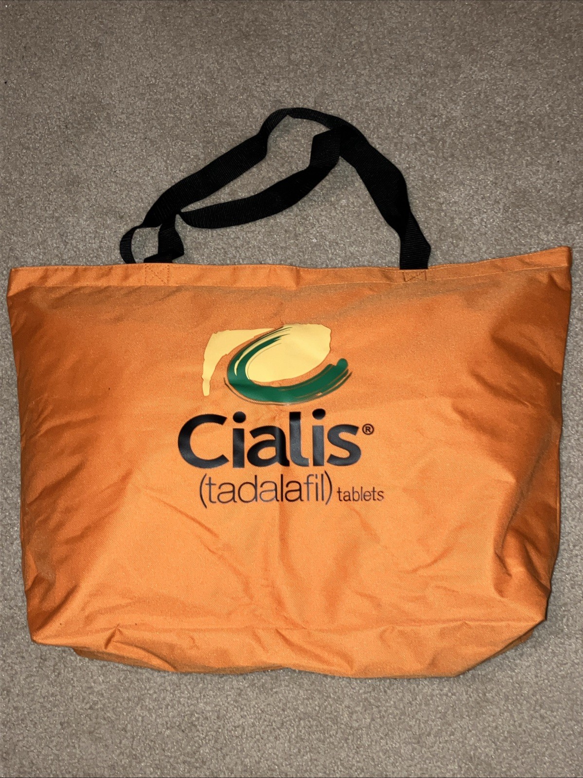 Large Ciali S Drug Rep Pharmaceutical Tote Travel Orange Zipper Close 25″x17″t
