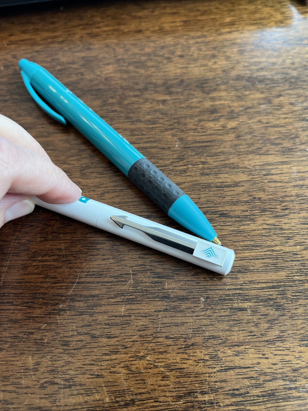 Risperdal Pen Lot Medical Drug Rep Pharmaceutical Working Teal White Rare Metal