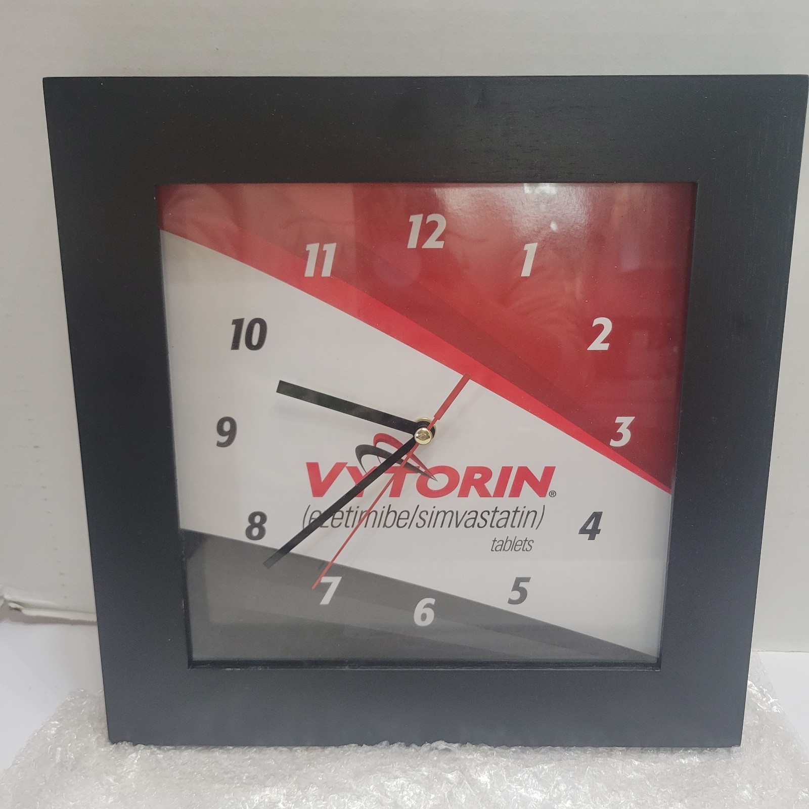 New Vytorin Prescription Drug Clock Pharmaceutical Drug Swag Wood Frame