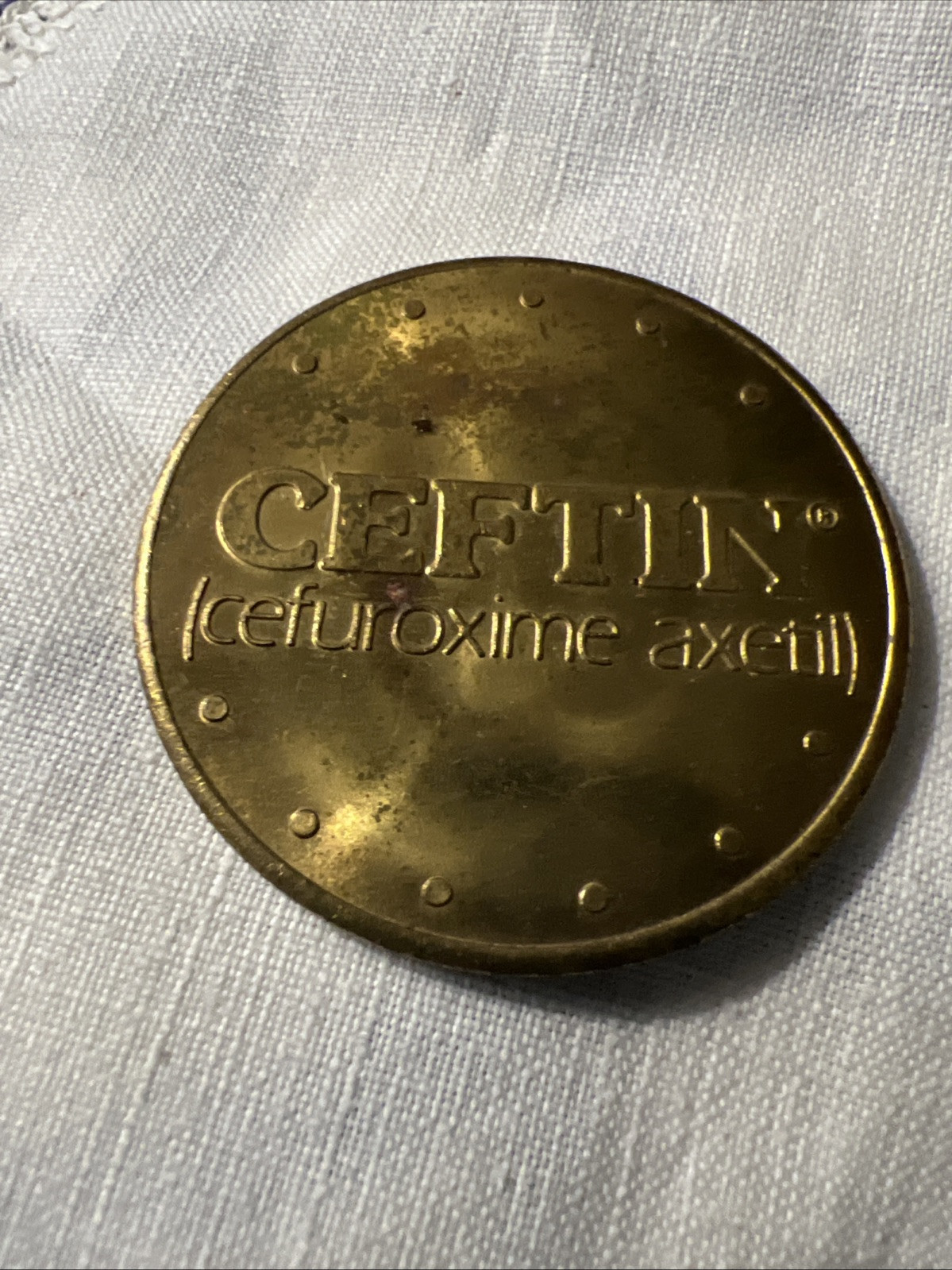Commemorative Coin SELMAN ABRAHAM WAKSMAN 1988-1973 CEFTIN (cefuroxime axetil)