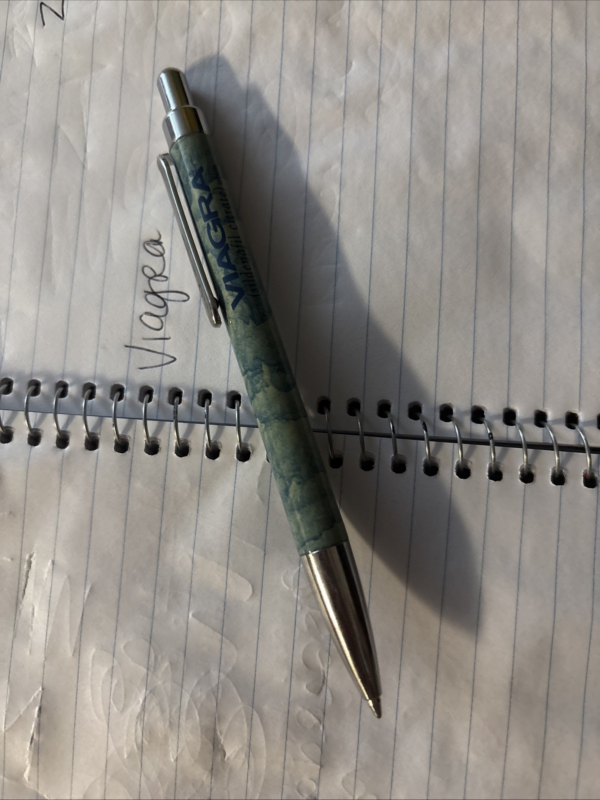 Heavy Metal Viagra Pharmaceutical Rep Pen. Marbled design. Still writes