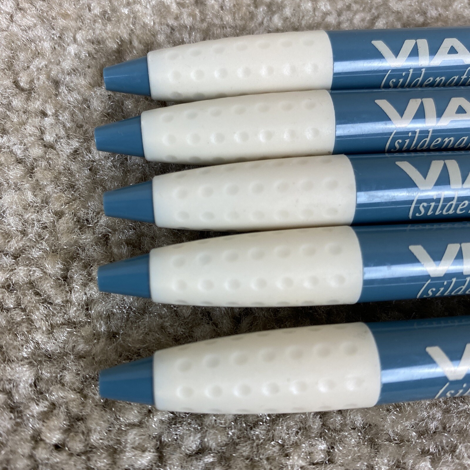 Viagra Pens Lot of 5 Pfizer Pharmaceutical Drug Rep Promo Plastic Click NEW